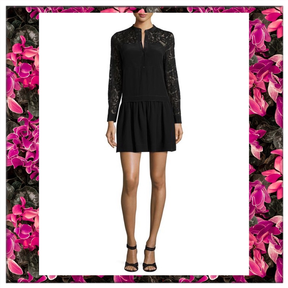 Rebecca Taylor Lace Trimmed Dress (8)